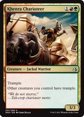 【Foil】《ケンラの戦車乗り/Khenra Charioteer》[AKH] 金U