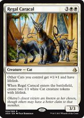 【Foil】■プレリリース■《威厳あるカラカル/Regal Caracal》[AKH-PRE] 白R