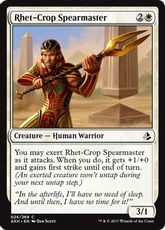 【Foil】《レト一門の槍の達人/Rhet-Crop Spearmaster》[AKH] 白C