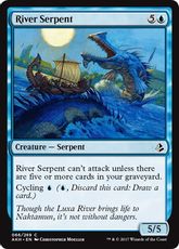 【Foil】《川蛇/River Serpent》[AKH] 青C