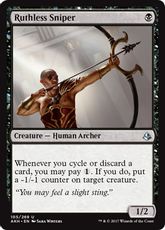 【Foil】《無情な狙撃手/Ruthless Sniper》[AKH] 黒U