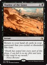 【Foil】《葬送の影/Shadow of the Grave》[AKH] 黒R