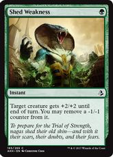 【Foil】《弱さからの脱皮/Shed Weakness》[AKH] 緑C