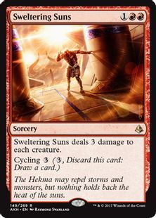 【Foil】■プレリリース■《焼けつく双陽/Sweltering Suns》[AKH-PRE] 赤R
