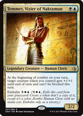 【Foil】《ナクタムンの侍臣、テムメト/Temmet, Vizier of Naktamun》[AKH] 金R