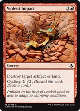 【Foil】《暴力的な衝撃/Violent Impact》[AKH] 赤C