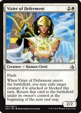 《猶予の侍臣/Vizier of Deferment》[AKH] 白U