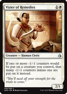 《療治の侍臣/Vizier of Remedies》[AKH] 白U