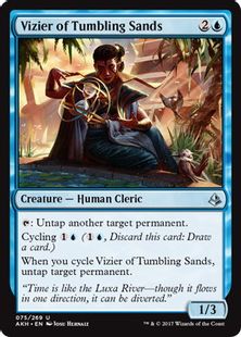 《砂時計の侍臣/Vizier of Tumbling Sands》[AKH] 青U