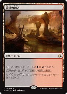 《泥濘の峡谷/Canyon Slough》[AKH] 土地R