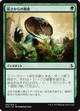 【Foil】《弱さからの脱皮/Shed Weakness》[AKH] 緑C