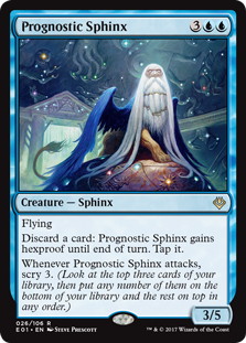 《予知するスフィンクス/Prognostic Sphinx》[E01] 青R