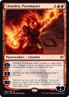 《紅蓮の達人チャンドラ/Chandra, Pyromaster》[E01] 赤R