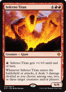 《業火のタイタン/Inferno Titan》[E01] 赤R