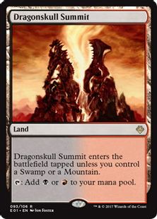 《竜髑髏の山頂/Dragonskull Summit》[E01] 土地R