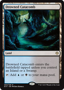 《水没した地下墓地/Drowned Catacomb》[E01] 土地R