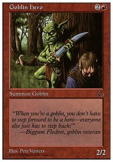 《ゴブリンの勇士/Goblin Hero》[ATH] 赤C