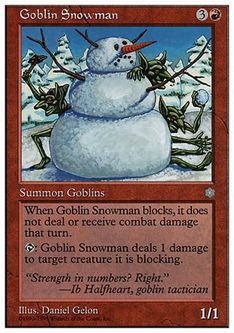 《ゴブリンの雪だるま/Goblin Snowman》[ATH] 赤U