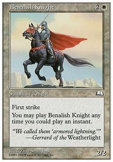 《ベナリアの騎士/Benalish Knight》[ATH] 白C