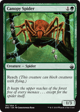 《梢の蜘蛛/Canopy Spider》[BBD] 緑C