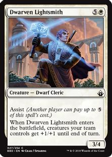 【Foil】《ドワーフの光鍛冶/Dwarven Lightsmith》[BBD] 白C