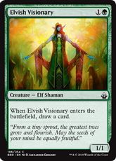 【Foil】《エルフの幻想家/Elvish Visionary》[BBD] 緑C