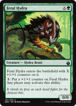 【Foil】《残忍なハイドラ/Feral Hydra》[BBD] 緑U