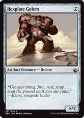 【Foil】《六角板のゴーレム/Hexplate Golem》[BBD] 茶C