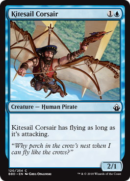 【Foil】《帆凧の海賊/Kitesail Corsair》[BBD] 青C
