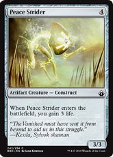 【Foil】《平和の徘徊者/Peace Strider》[BBD] 茶C