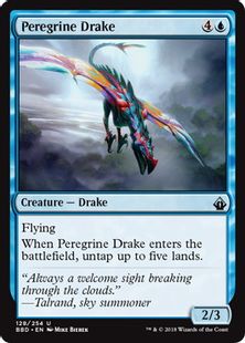 【Foil】《流浪のドレイク/Peregrine Drake》[BBD] 青U