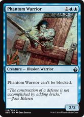 【Foil】《幻影の戦士/Phantom Warrior》[BBD] 青U