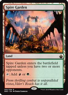 【Foil】《尖塔の庭/Spire Garden》[BBD] 土地R