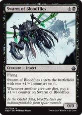 【Foil】《血蠅の大群/Swarm of Bloodflies》[BBD] 黒U