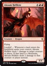 【Foil】《アクームのヘルカイト/Akoum Hellkite》[BFZ] 赤R