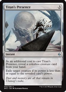 【Foil】《タイタンの存在/Titan's Presence》[BFZ] 無U