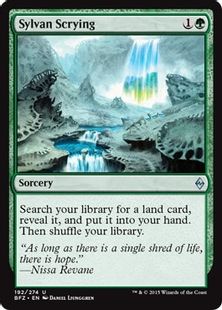 【Foil】《森の占術/Sylvan Scrying》[BFZ] 緑U