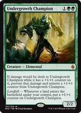 【Foil】《下生えの勇者/Undergrowth Champion》[BFZ] 緑R