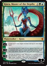 【Foil】■プレリリース■《深海の主、キオーラ/Kiora, Master of the Depths》[BFZ-PRE] 金R