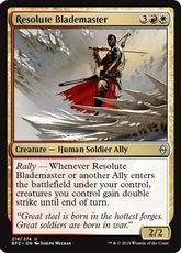 【Foil】《毅然たる刃の達人/Resolute Blademaster》[BFZ] 金U