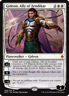 《ゼンディカーの同盟者、ギデオン/Gideon, Ally of Zendikar》[BFZ] 白R