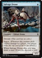 【Foil】《回収ドローン/Salvage Drone》[BFZ] 青C