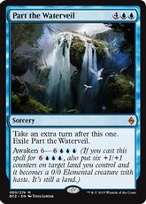 【Foil】■プレリリース■《水の帳の分離/Part the Waterveil》[BFZ-PRE] 青R