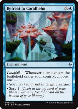 【Foil】《珊瑚兜への撤退/Retreat to Coralhelm》[BFZ] 青U