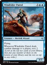 【Foil】《風乗りの巡回兵/Windrider Patrol》[BFZ] 青U