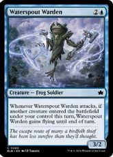 【Foil】(080)《竜巻の番人/Waterspout Warden》[BLB] 青C