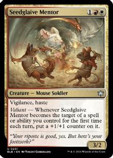 (231)《豆殻刀の導師/Seedglaive Mentor》[BLB] 金U