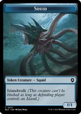 (017/027)《イカ+象トークン/Squid+Elephant Token》[BLC] 青/緑