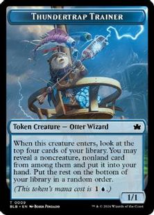 (009)《稲妻罠の教練者トークン/Thundertrap Trainer Token》[BLB] 青