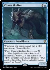 (164)《地割れ潜み/Chasm Skulker》[BLC] 青R